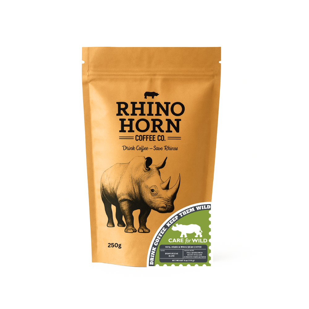 RHINO RESCUE BLEND - CARE FOR WILD X RHINO HORN COFFEE 250G