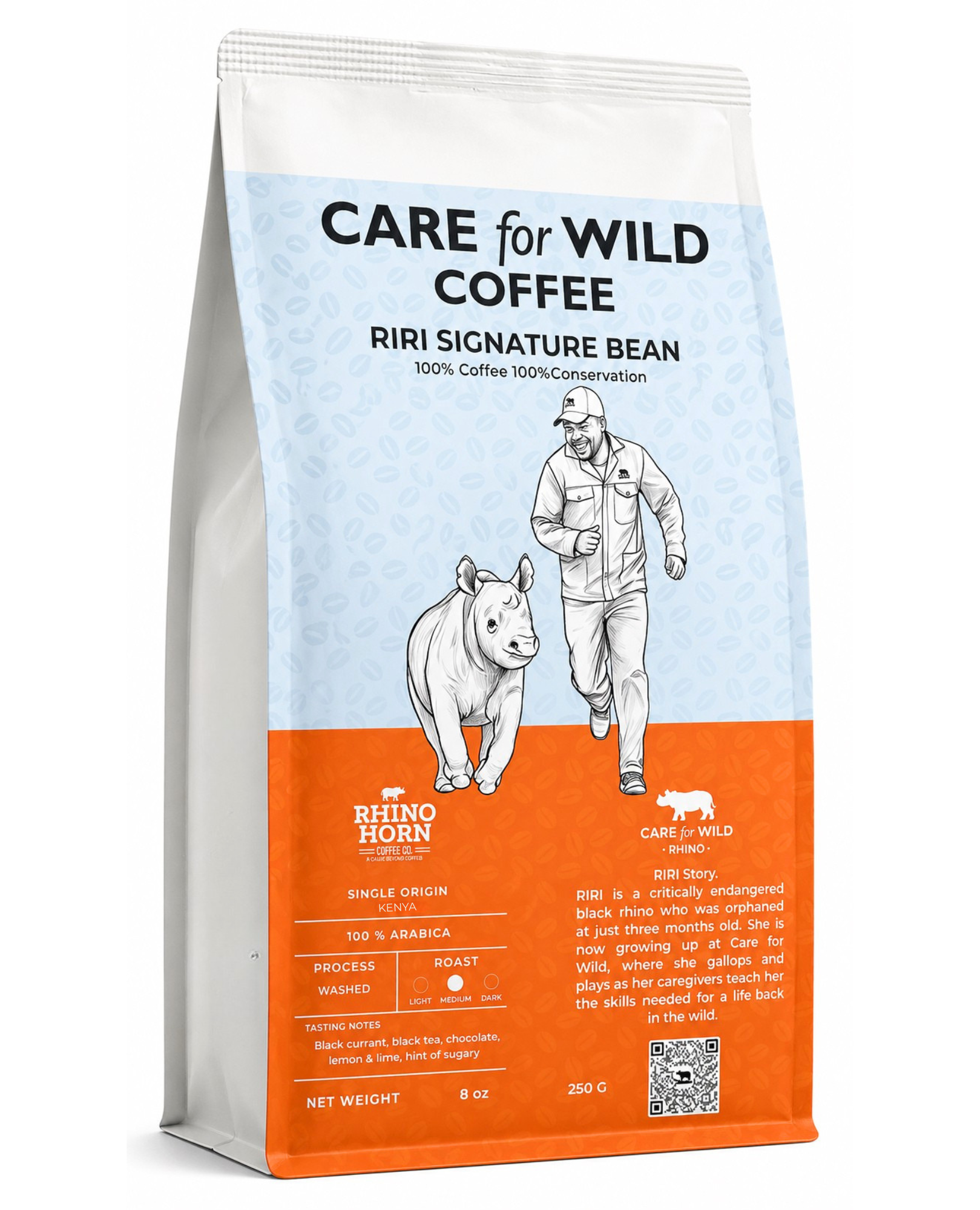 Riri Signature Kenyan Coffee Beans 250g Care For Wild Collaboration Supporting Orphaned Rhino RiRi